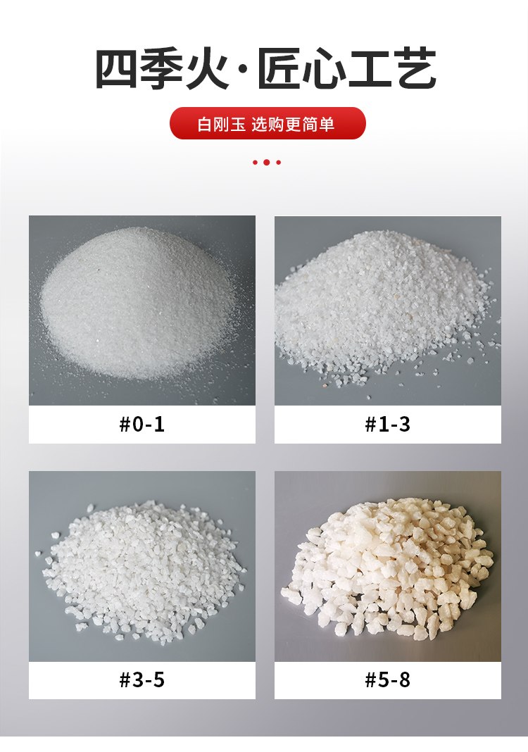 白刚玉砂段砂与细砂 高耐磨炼就工业之骨的秘密材料